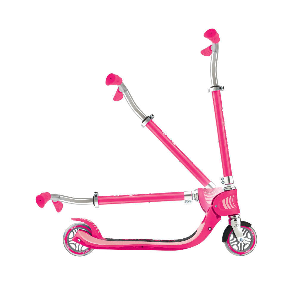 Scooter Infantil Globber Flow Junior Plegable con Luces LED Fuchsia