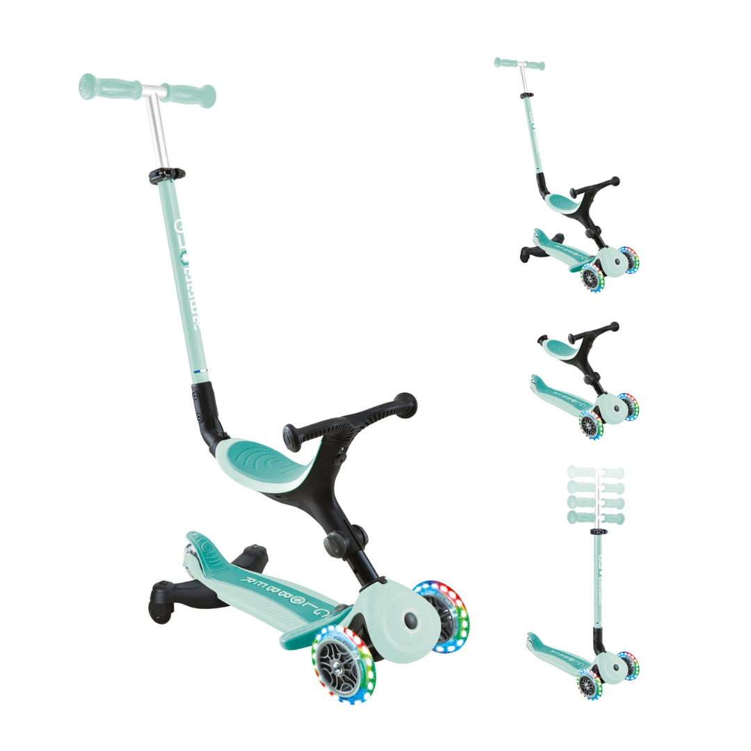 Scooter 3 en 1 Globber Go Up Sporty Lights 360 Dark Mint