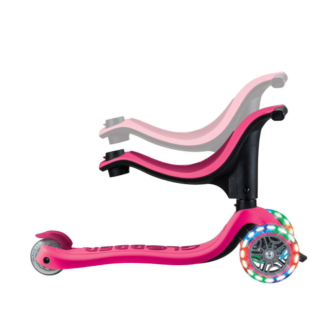 Scooter 3 en 1 Globber Go Up Sporty Lights Dark Pink (vista de detalle 9)
