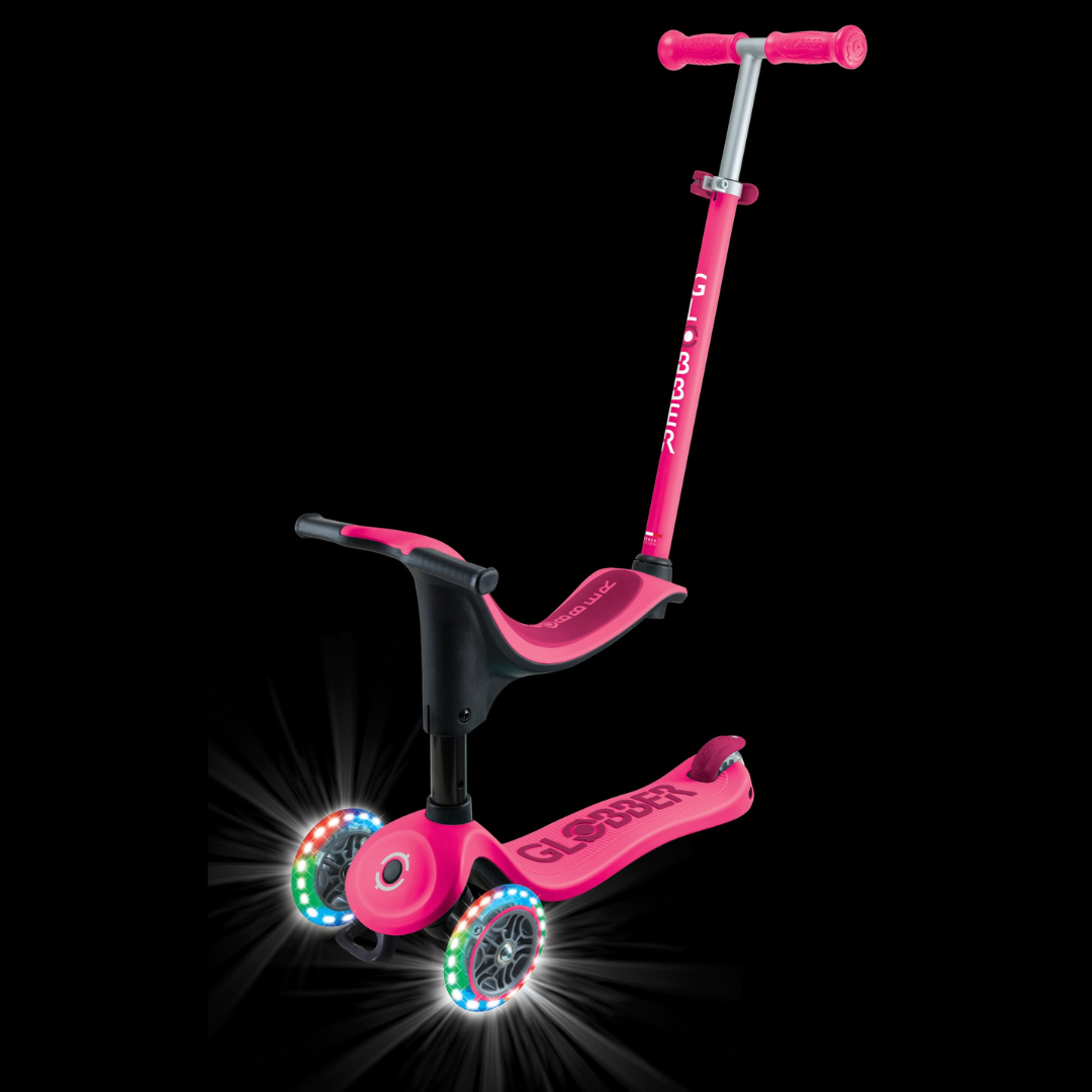 Scooter 3 en 1 Globber Go Up Sporty Lights Dark Pink (vista de detalle 7)