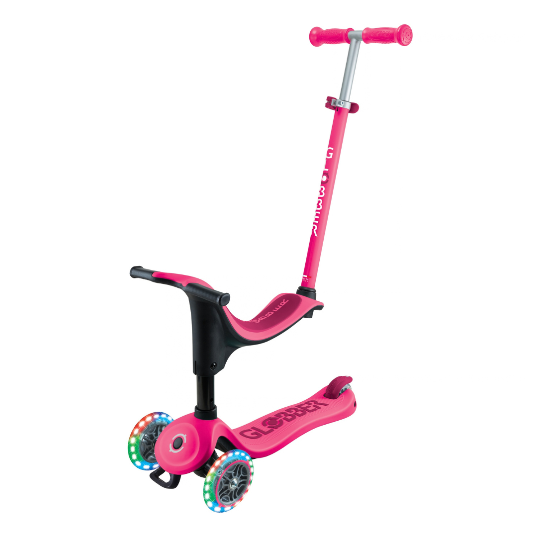 Scooter 3 en 1 Globber Go Up Sporty Lights Dark Pink (vista de detalle 2)