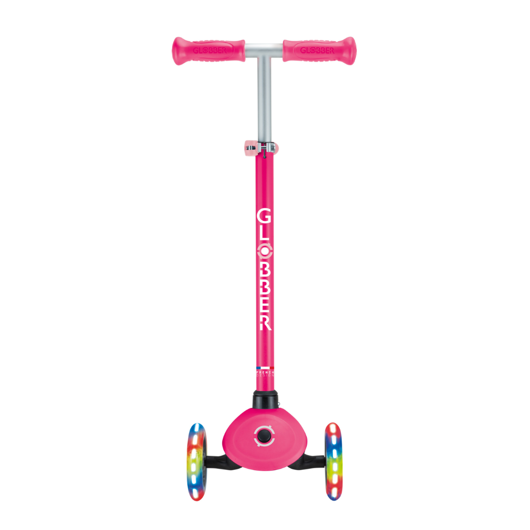 Scooter Infantil Globber Primo Lights Fuchsia, marca oficial Globber