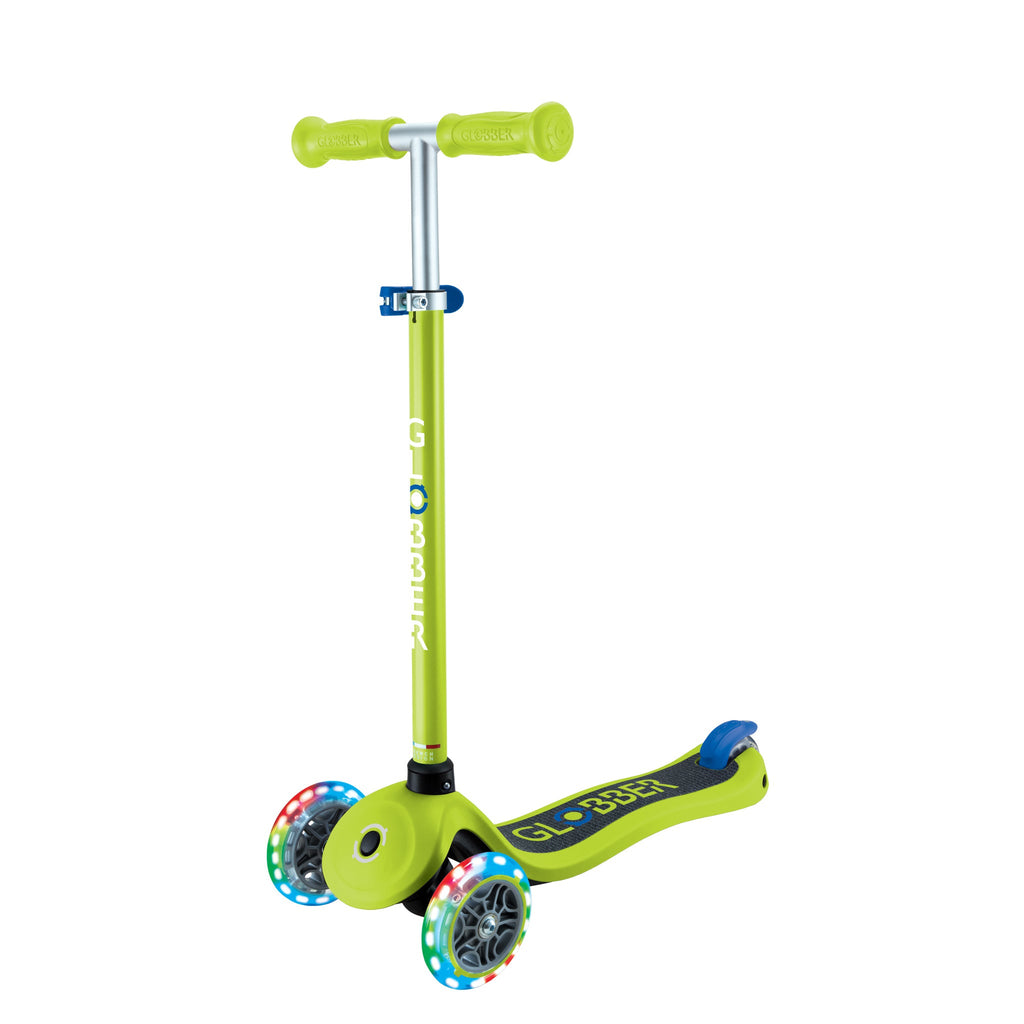 Scooter Infantil Globber Primo Lights Lime Green Navy Blue (vista de detalle 2)