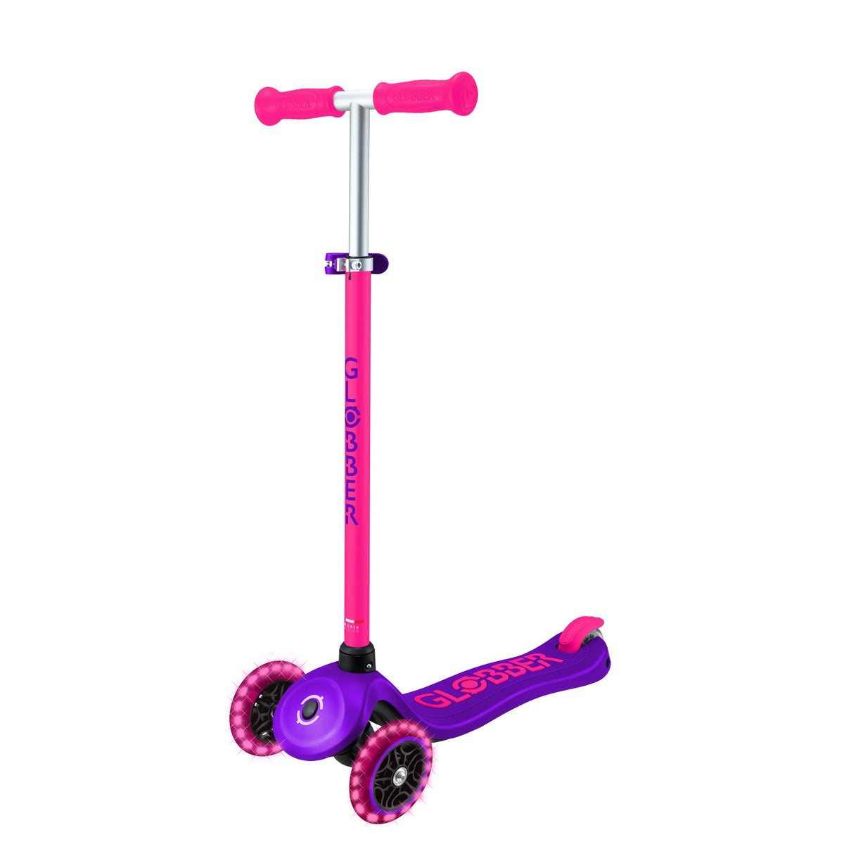 Scooter Infantil Globber Primo Plus Lights Neon Pink (vista de detalle 3)