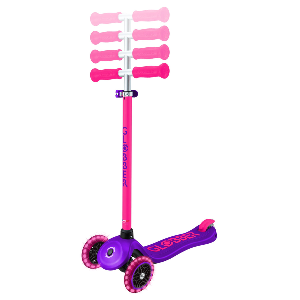 Scooter Infantil Globber Primo Plus Lights Neon Pink (vista de detalle 4)