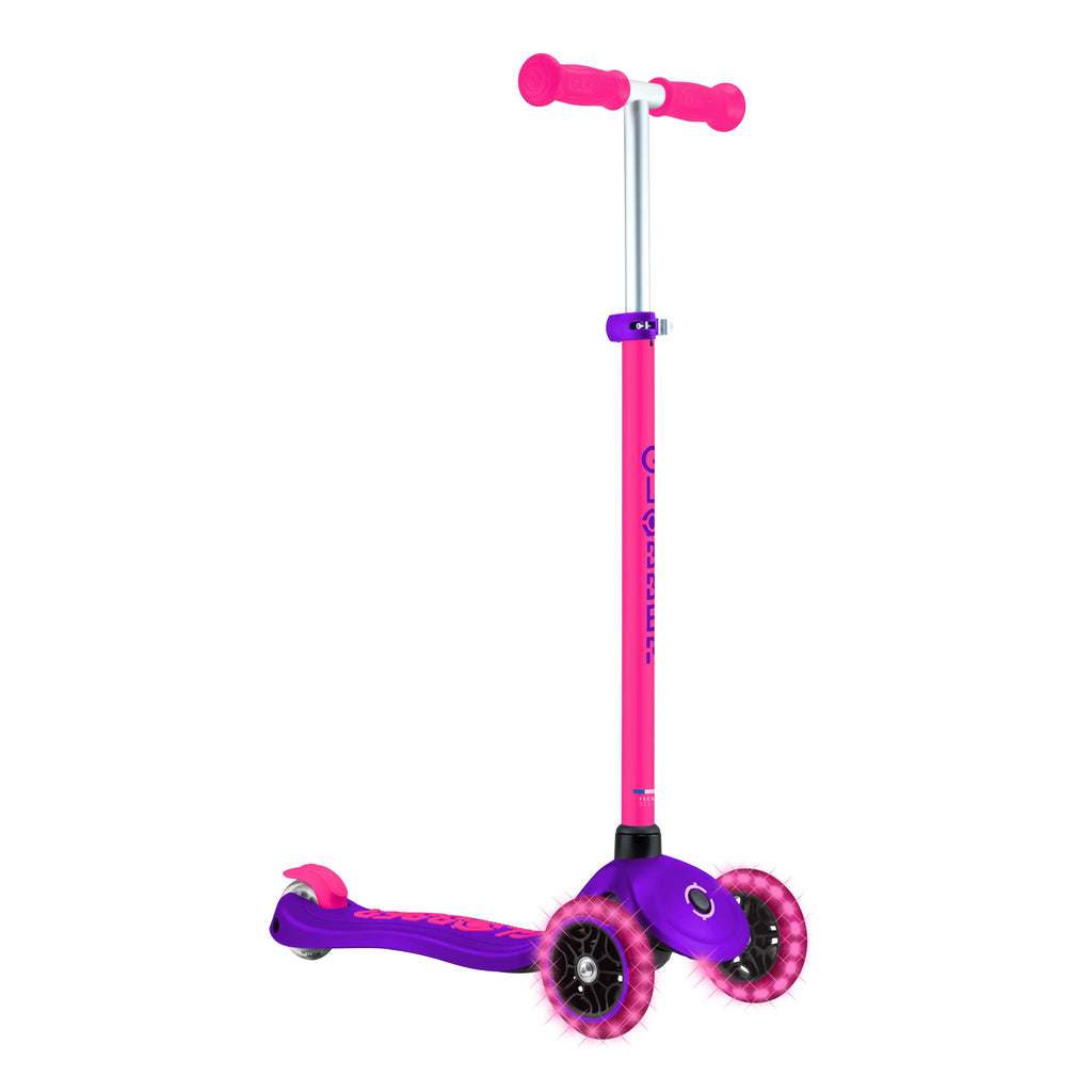 Scooter Infantil Globber Primo Plus Lights Neon Pink