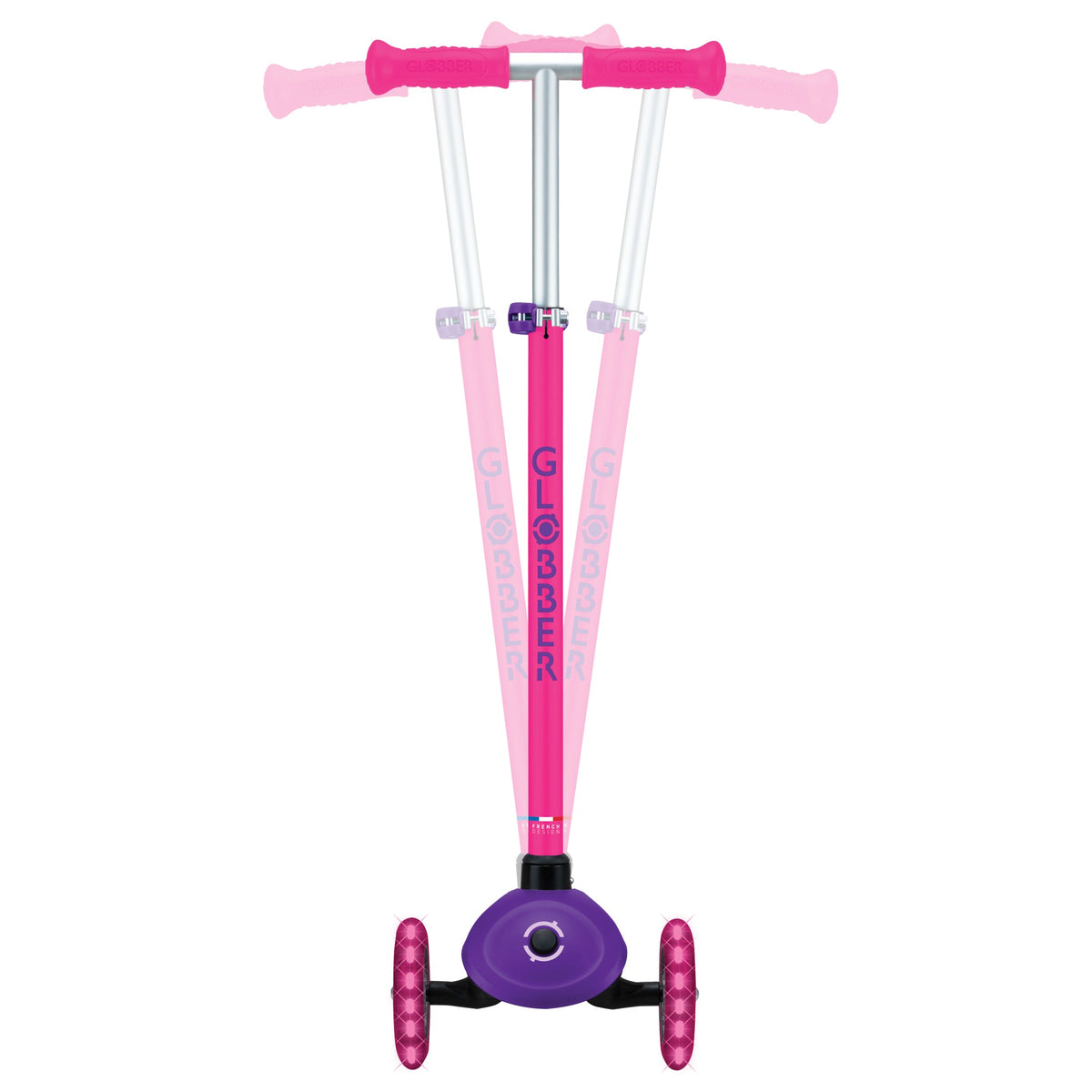 Scooter Infantil Globber Primo Plus Lights Neon Pink (vista de detalle 6)