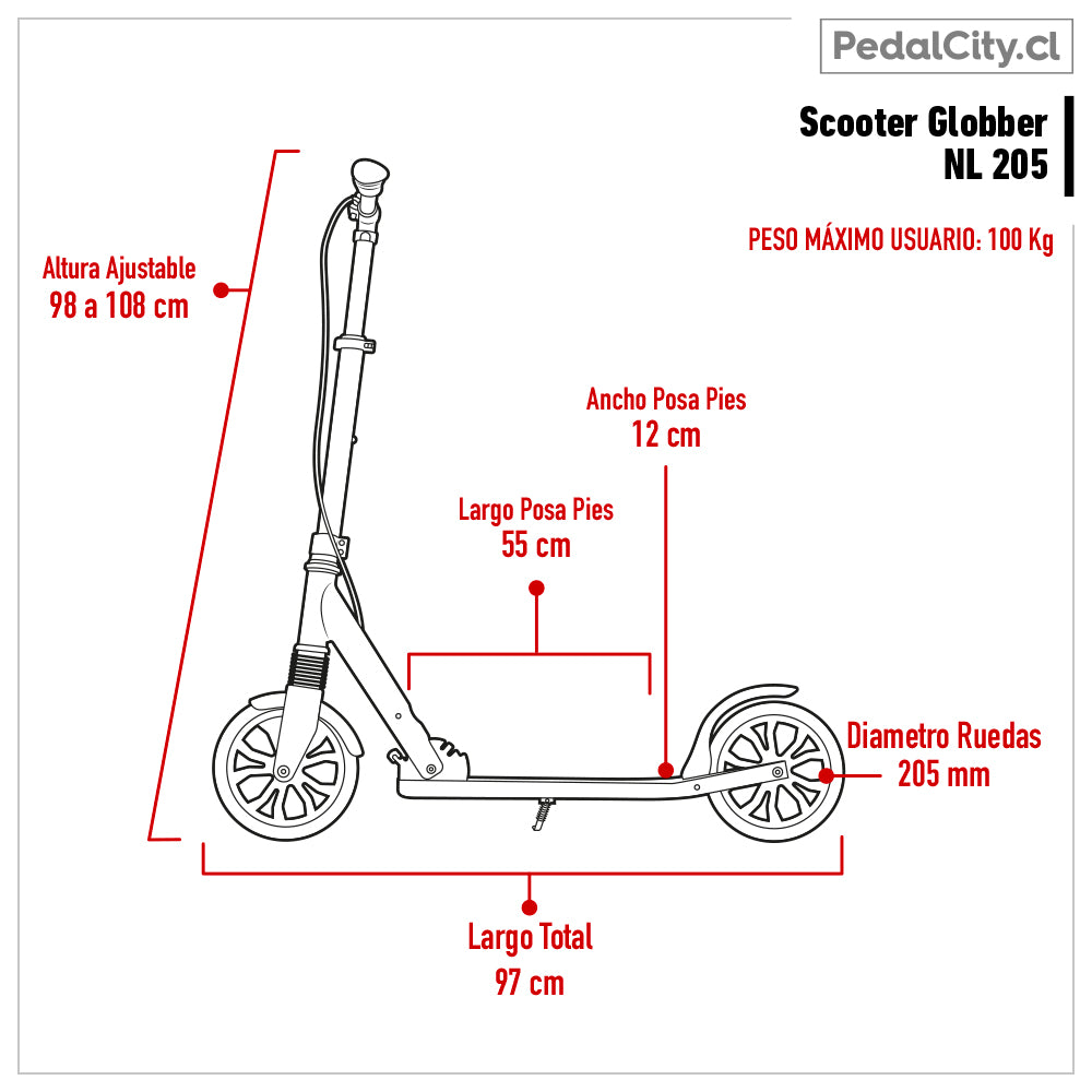 Scooter Globber NL 205 Black Red