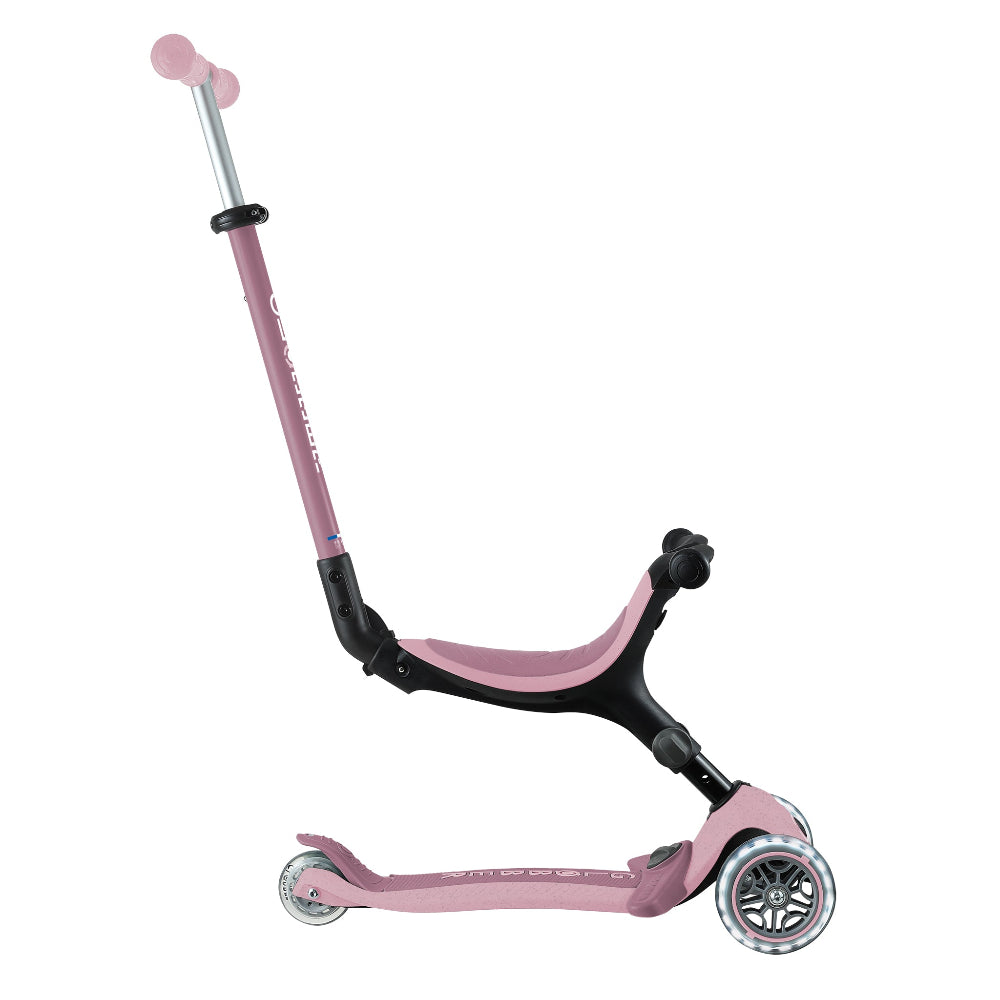 Scooter 3 en 1 Globber Go Up Lights Ecologic con Luces LED Berry