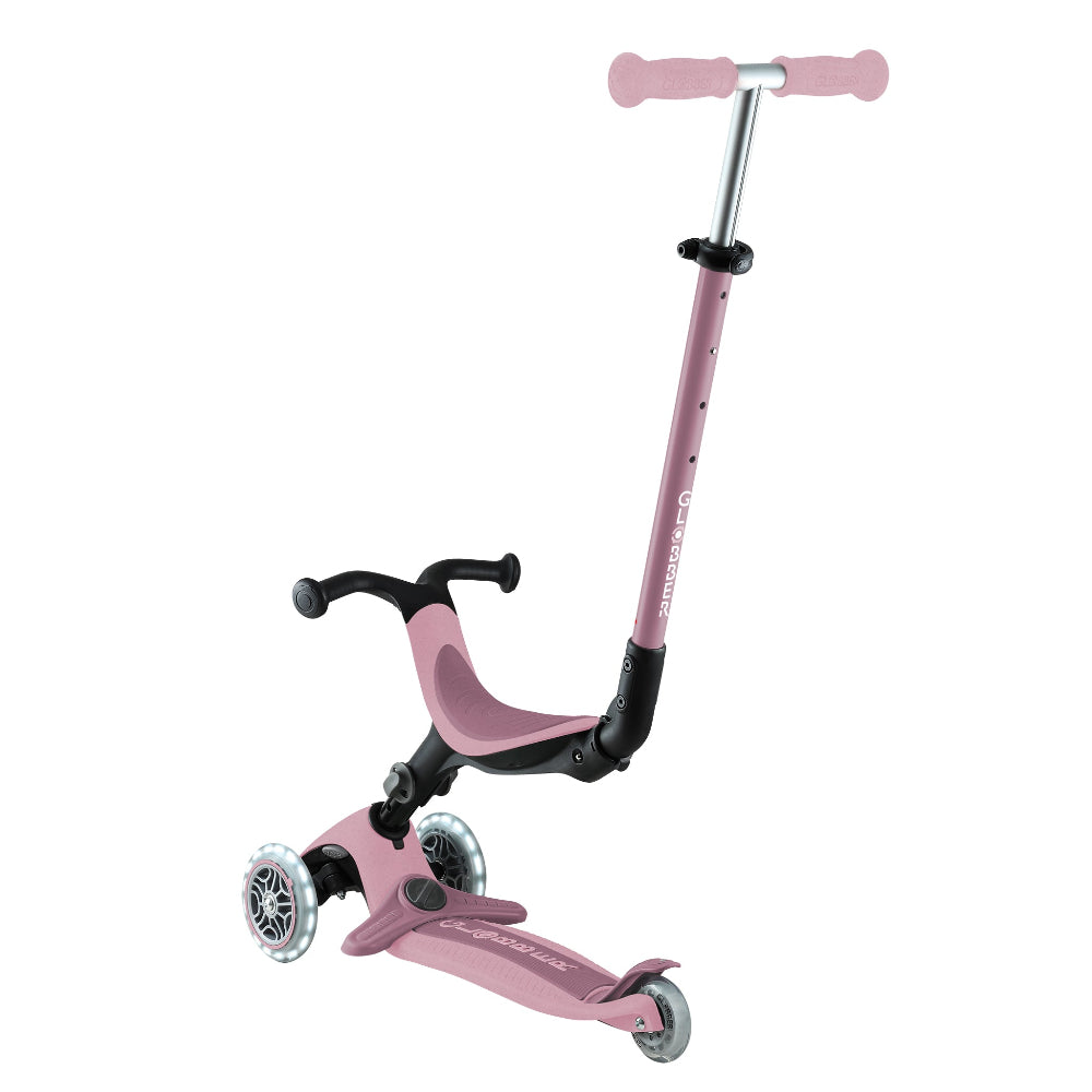 Scooter 3 en 1 Globber Go Up Lights Ecologic con Luces LED Berry